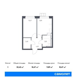 Квартира 32,4 м², 1-комнатная - изображение 1