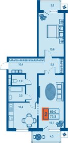 75,4 м², 2-комнатная квартира 9 000 000 ₽ - изображение 16