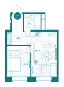 44,2 м², 1-комнатная квартира 5 550 000 ₽ - изображение 30