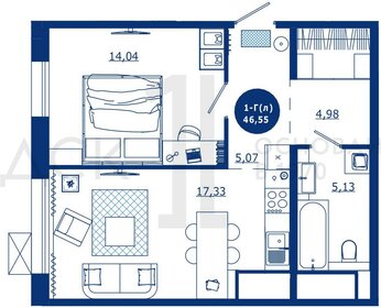 47 м², 1-комнатная квартира 6 800 000 ₽ - изображение 42