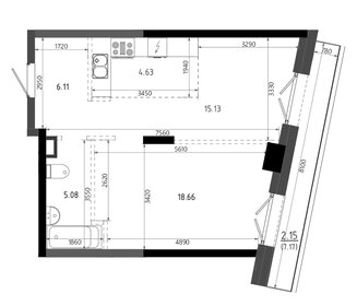 Квартира 51,8 м², 2-комнатная - изображение 1