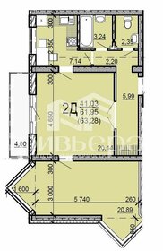 Квартира 60 м², 2-комнатная - изображение 1