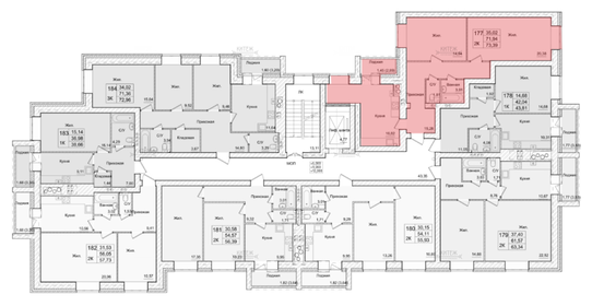 Квартира 73,4 м², 2-комнатная - изображение 2