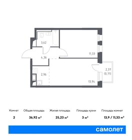 36,5 м², 1-комнатная квартира 6 185 888 ₽ - изображение 6