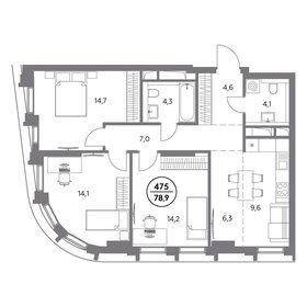 82 м², 3-комнатная квартира 36 990 000 ₽ - изображение 108