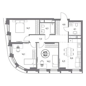 Квартира 78,9 м², 3-комнатная - изображение 1