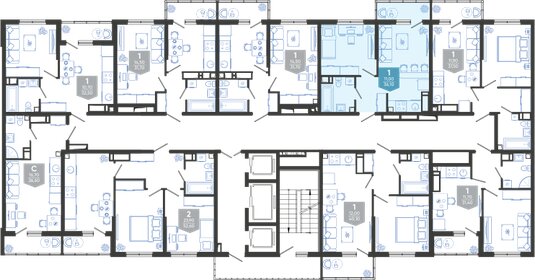 36,6 м², 1-комнатная квартира 7 365 750 ₽ - изображение 40