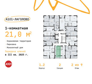 21 м², квартира-студия 3 775 724 ₽ - изображение 2