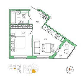 38,1 м², 1-комнатная квартира 7 200 000 ₽ - изображение 49