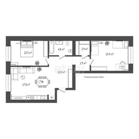 Квартира 70 м², 2-комнатная - изображение 2