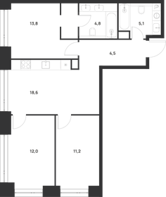 Квартира 70 м², 3-комнатная - изображение 1