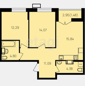 Квартира 62,8 м², 2-комнатная - изображение 2