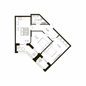 62,3 м², 2-комнатная квартира 8 474 160 ₽ - изображение 16
