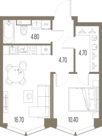 40,6 м², 1-комнатная квартира 19 479 880 ₽ - изображение 12