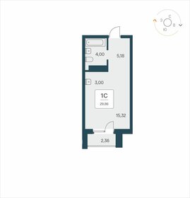 Квартира 29,9 м², студия - изображение 1