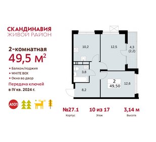 49,7 м², 2-комнатная квартира 15 731 214 ₽ - изображение 14