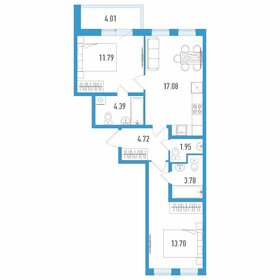 Квартира 59,4 м², 2-комнатная - изображение 1