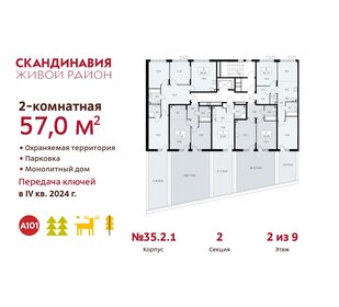 60,7 м², 2-комнатная квартира 14 538 740 ₽ - изображение 7