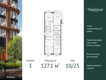 121,4 м², 3-комнатная квартира 225 340 000 ₽ - изображение 21