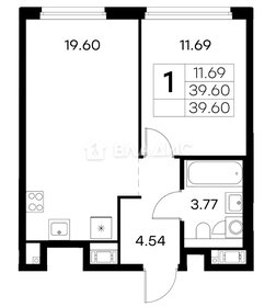 Квартира 39,6 м², 1-комнатная - изображение 1