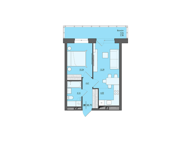 31,5 м², 2-комнатная квартира 4 378 000 ₽ - изображение 60