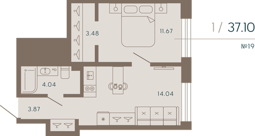 49,9 м², 2-комнатная квартира 10 990 000 ₽ - изображение 161