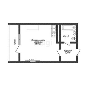 24,4 м², квартира-студия 3 409 380 ₽ - изображение 12