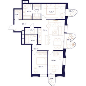 127,9 м², 4-комнатная квартира 65 812 700 ₽ - изображение 49