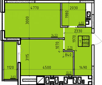 43,1 м², 1-комнатная квартира 4 308 000 ₽ - изображение 70