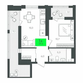 Квартира 51,5 м², 1-комнатная - изображение 1