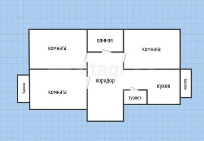 Квартира 61,7 м², 3-комнатная - изображение 1