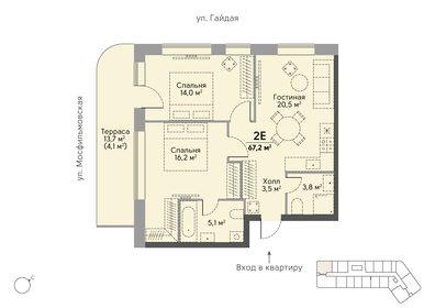 56,4 м², 2-комнатная квартира 28 800 000 ₽ - изображение 160