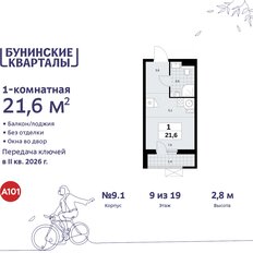 Квартира 21,6 м², студия - изображение 3