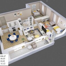 Квартира 100 м², 3-комнатная - изображение 4