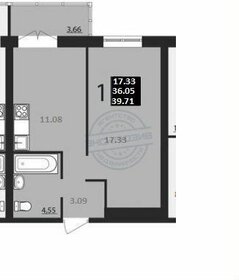 Квартира 40 м², 1-комнатная - изображение 1