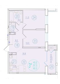60,9 м², 3-комнатная квартира 10 292 100 ₽ - изображение 3