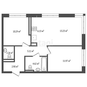 Квартира 56,5 м², 3-комнатная - изображение 1