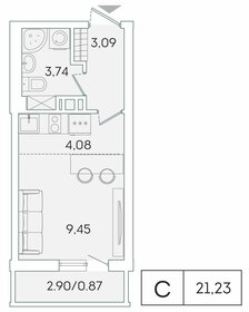 Квартира 21,2 м², студия - изображение 1