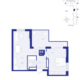 Квартира 53,1 м², 2-комнатная - изображение 1