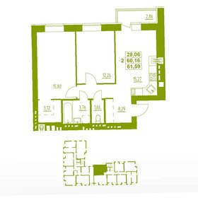 58 м², 2-комнатная квартира 7 600 000 ₽ - изображение 86