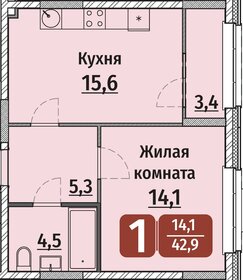 47 м², 1-комнатная квартира 6 350 000 ₽ - изображение 78