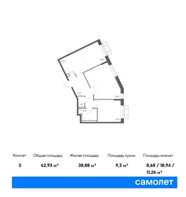 60,1 м², 2-комнатная квартира 13 981 986 ₽ - изображение 28