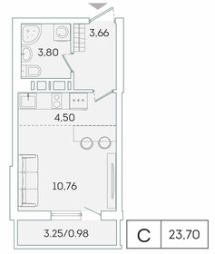 23,7 м², квартира-студия 3 921 251 ₽ - изображение 75