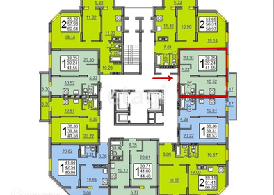 38,5 м², 1-комнатная квартира 3 700 000 ₽ - изображение 51