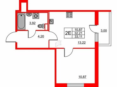 32,7 м², 1-комнатная квартира 4 700 000 ₽ - изображение 11