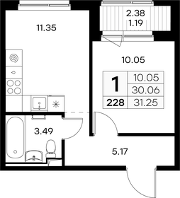 31,7 м², 1-комнатная квартира 4 759 999 ₽ - изображение 42