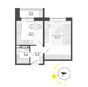 38,2 м², 1-комнатная квартира 4 200 000 ₽ - изображение 12