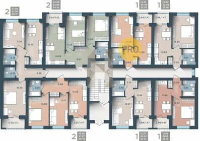 36 м², 1-комнатная квартира 5 085 700 ₽ - изображение 44