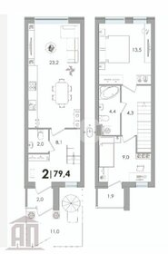 126 м², 4-комнатная квартира 29 990 000 ₽ - изображение 81