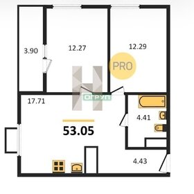 Квартира 53 м², 2-комнатная - изображение 1